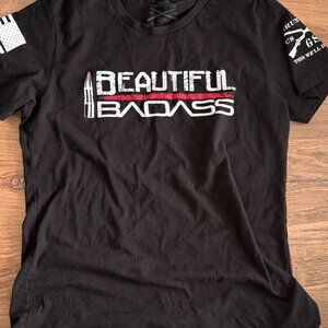 Grunt Style “Beautiful Badass” Graphic Tee Women’s XL